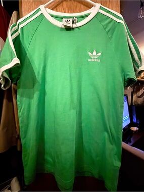 adidas Originals Green Tee with White Trim